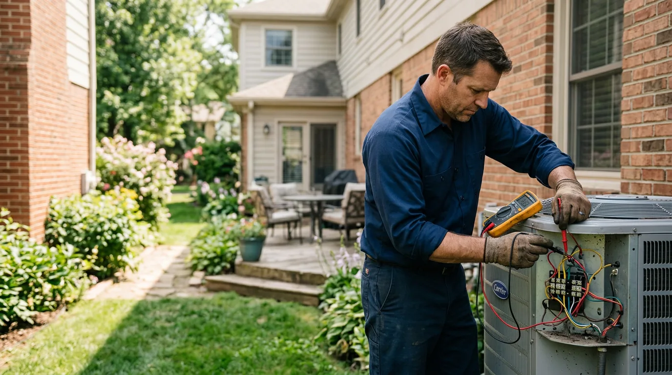 HVAC technician working near Rozet, WY